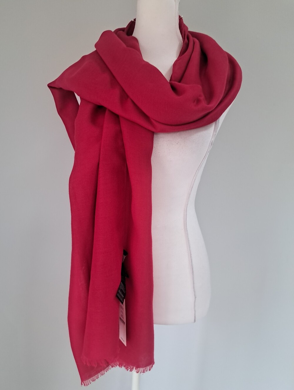 NWT White House Black Market Women's Solid Raspberry Scarf Or Price $48
